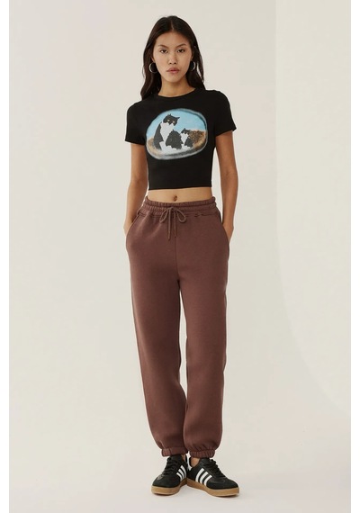Hiccup Basic Jogger Pantolon Mocha Kahvesi