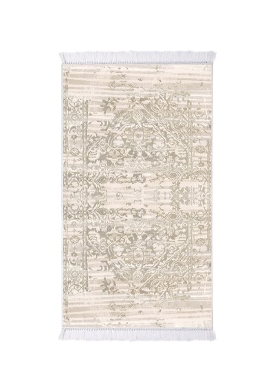 Dekoreko Inci Halı Dijital Saçaklı 1824 Desen 1 Bej