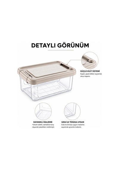 Lexroo Orret Home Kilitli Saklama Kabı Şeffaf Organizer Pp Plasti