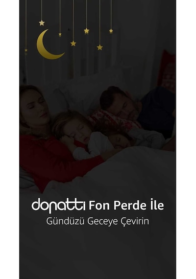 Donatti Bebe Mavisi Star Blackout Pilesiz Tek Kanat Fon Perde Bebe Mavisi