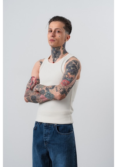 Respire Erkek Tank Top Atlet Ekru