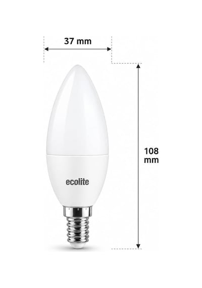 Ecolite 8 W Led Mum Ampul E14 Duy, 810 Lümen, 3000k Sarı Işık, 60w Eşdeğer, 3 Lü Paket, Opal Standart