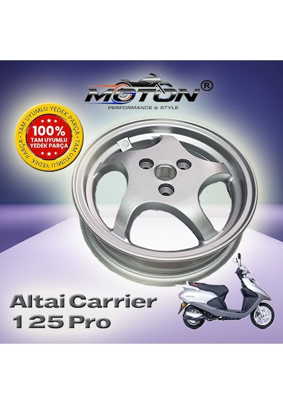 Altai Carrier 125 Pro Uyumlu Arka Jant - Diskli Model - 10 İnç - Gri