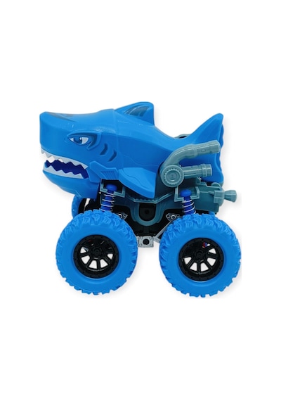 Köpek Balığı Sürtmeli Mekanik Monster Araba Mavi 12 Cm