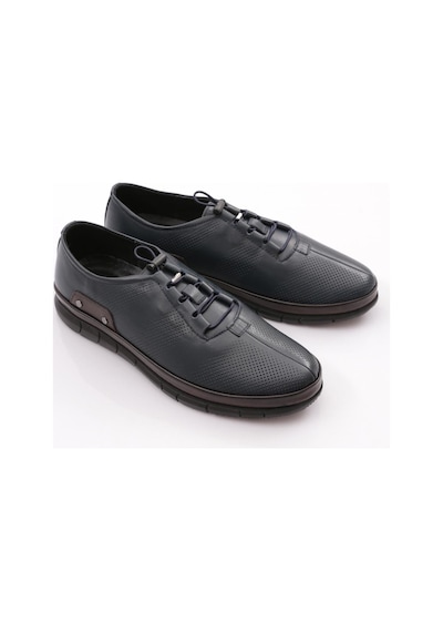 Dgn 6022 Erkek Lastik Bağcikli Sneaker Ayakkabi 6022-2505-R1006 Lacivert - Kahverengi