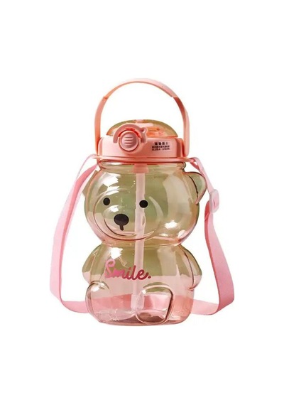 1200 Ml Smile Minnoş Desenli Ayıcık Model Su Matarası Yavrulu Su Şişesi Suluk Ve Matara Bpa Free Pem Diğer