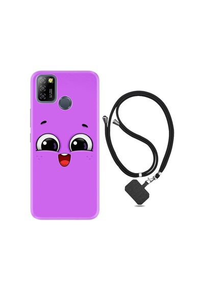 Infinix Smart 5 Kilif Desenli Ipli Askili Purple Sweety 1717 522856929