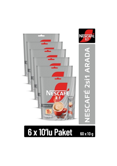 Nescafé 2si1 Arada 10'lu Çoklu Paket 10x6 Diğer