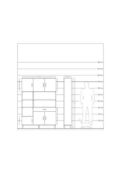 Arges Dolap 10 Raflı Tek Çekmeceli 6 Kapaklı 132x30x195 Antrasit-antrasit/antrasit Antrasıt/antrasıt Arges Dolap 10 Raflı Tek Çekmeceli 6 Kapaklı 132x30x195 Antrasit-antrasit/antrasit Antrasıt/antrasıt