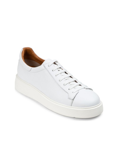 Deery Hakiki Deri Beyaz Erkek Sneaker Ayakkabı - 01954mbyze01 Beyaz