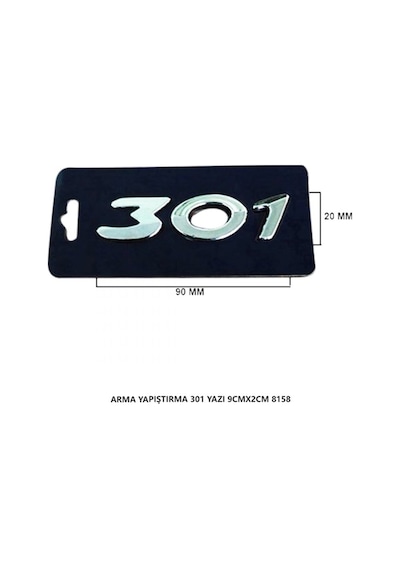 Peugeot 301 Arma Bagaj Yazısı Yapıştırma 9cmx2cm 8158