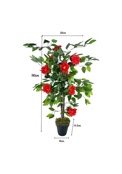 Yapay Ağaç Kırmızı Nilüfer Ağacı 90cm