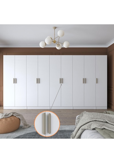 Rani Ba154 Geniş Gardırop Elbise Dolabı 9 Kapaklı 2 Çekmeceli 13 Raflı 5 Askılı Modüler Dolap Beyaz Rani Ba154 Geniş Gardırop Elbise Dolabı 9 Kapaklı 2 Çekmeceli 13 Raflı 5 Askılı Modüler Dolap Beyaz