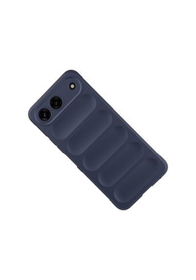 Tecno Spark 40 5g Kılıf Esnek Tpu Oyuklu Arka Yüzey Tasarımlı Zore Etnik Silikon Kapak - Lacivert