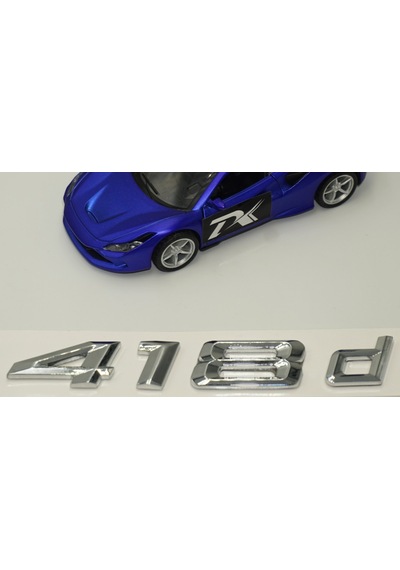 Bmw 418D Bagaj Krom Metal 3M 3D Yazı Logo