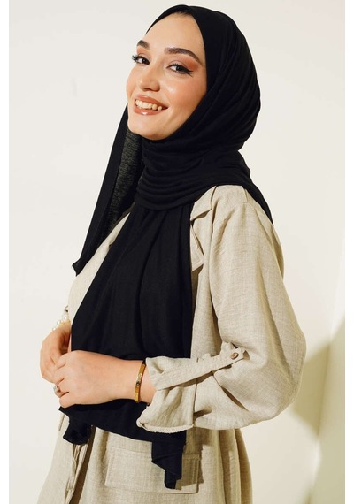 Unika Boutique Kadın Penye Şal Kaymaz Siyah