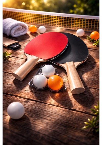 Masa Tenisi Raketi Seti 2 Raket 3 Top Masa Tenisi Başlangıç Seti Ping Pong Seti Çok Renkli - 857377824