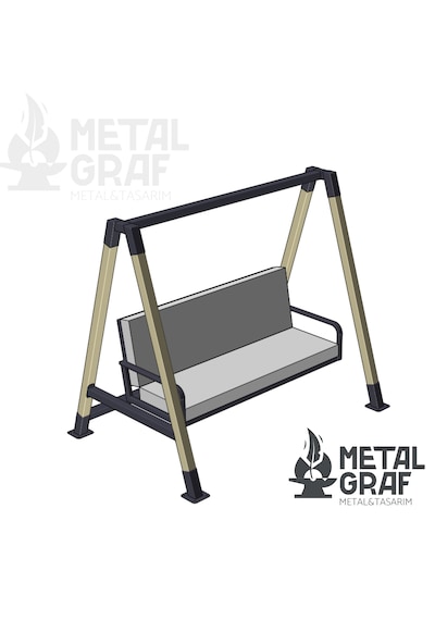Metalgraf Konfor Salıncak Özel Tasarım Antrasit - Gri Metalgraf Konfor Salıncak Özel Tasarım Antrasit - Gri