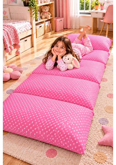 Pufi 5 Bölmeli Yer Yatağı 60x170 Cm Çıkarılabilir Yastıklı, Yıkanabilir Kılıflı, Katlanabilir Oyun Ve Misafir Minderi Pembe Pufi 5 Bölmeli Yer Yatağı 60x170 Cm Çıkarılabilir Yastıklı, Yıkanabilir Kılıflı, Katlanabilir Oyun Ve Misafir Minderi Pembe
