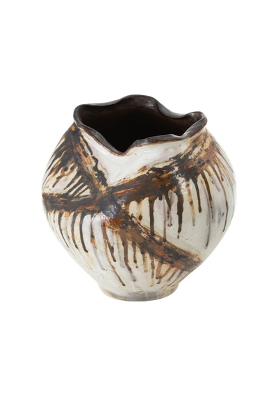 Mudo Home Themıs Vazo 27x25cm Kahverengi