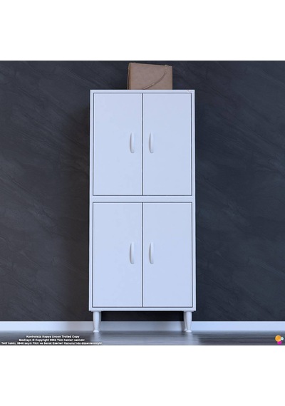 Efna Ayakkabılık - Kapaklı 4 Raf 6 Bölmeli Dar Alanlar İçin Çok Amaçlı Dolap 65 Cm Genişlik Beyaz Efna Ayakkabılık - Kapaklı 4 Raf 6 Bölmeli Dar Alanlar İçin Çok Amaçlı Dolap 65 Cm Genişlik Beyaz