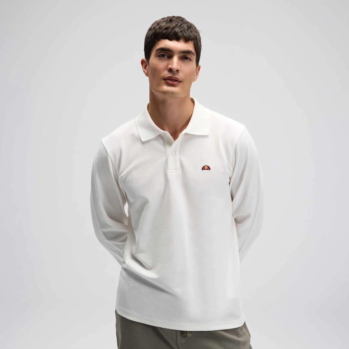 Ellesse Em582-of Erkek Polo Yaka Sweatshirt - Kırık Beyaz Kırık Beyaz