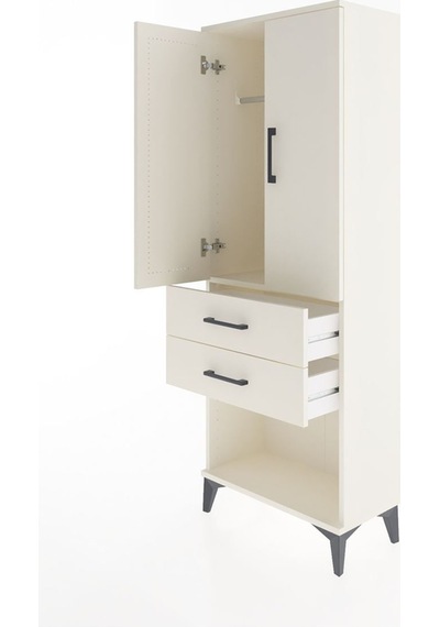 Arges Dolap Tek Raflı 2 Çekmeceli Tek Askılı 60x30x163 Aytaşı... Aytaşı