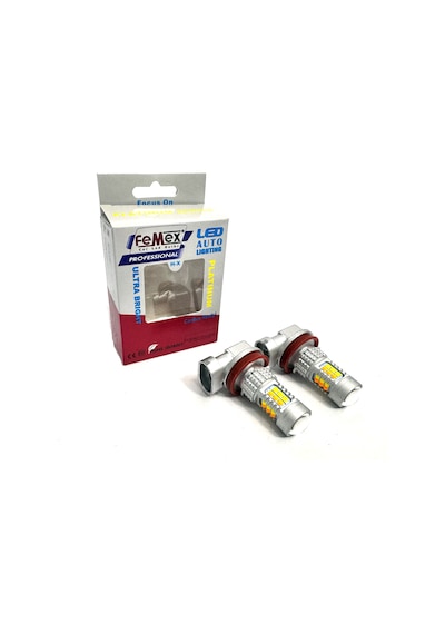 Femex H8/11 Sis Led Ampul Çift Renk 3030 Chipset 30smd Mercekli Led Double Aç Kapat