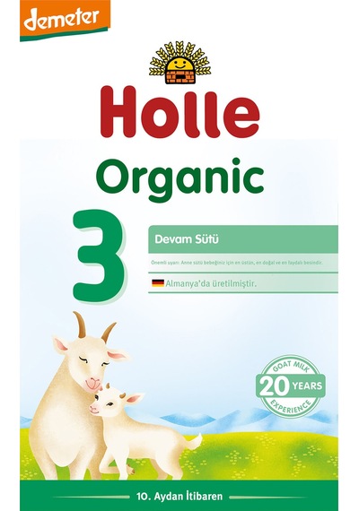 Holle 3 Organik Keçi Sütü Devam Formülü 400 G 3 Adet