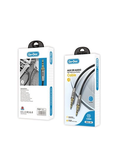 Go Des Gac-101 3.5mm Aux Audio Ses Kablosu Gri