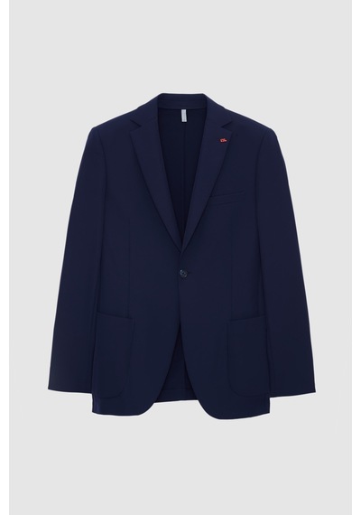 Twn Slim Fit Lacivert Düz Kumaş Ceket 4ec04e301464m Lacivert