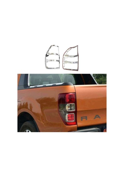 Ford Ranger Uyumlu 2016 Sonrası Arka Stop Kaplama Abs Plastik Krom