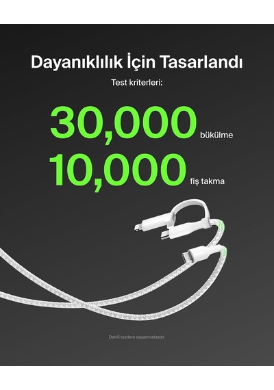 2-in-1 Charging Cable With Usb-c & Lightning Connector - Braided Fast-charging Cable, Usb-c To Usb-c & Lightning Charger Cord, Multi-charging Combo For Apple İphone, İpad, Samsung, More - White 2-in-1 Charging Cable With Usb-c & Lightning Connector - Braided Fast-charging Cable, Usb-c To Usb-c & Lightning Charger Cord, Multi-charging Combo For Apple İphone, İpad, Samsung, More - White