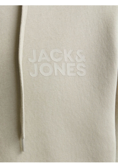 Jack & Jones Jjecorp Logo Sweat Zıp Hood Noos Bej Erkek Sweatshirt 12265177