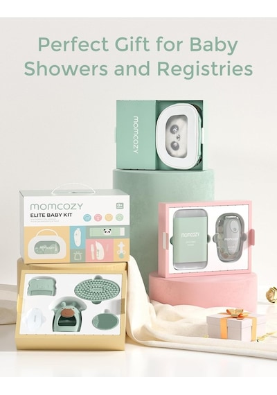 Momcozy Elite Bebek Seti, Premium Bebek Bakım & Sağlık Kit, 10'u 1 Arada Set Bebek Bakım Seti Çok Renkli