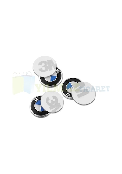 Bmw Anahtarlık Metal Alaşım Logo Amblem Arma 3M 1 Adet 11 Mm