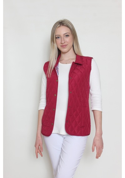 CottonCool Kadın Kapitone Yelek Bordo