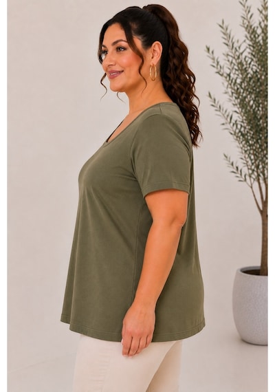 Paw Garage Kadın Büyük Beden Günlük Bluz - Kare Yaka Kısa Kol Bluz 4xl Sıyah 4xl Sıyah Pwgdad5114