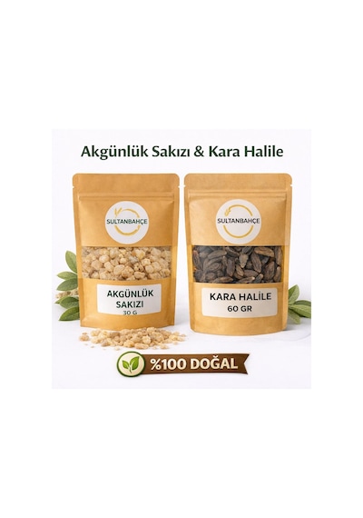 Sultanbahçe Kara Halile & Sarı Halile İkili Paket Doğal, Katkısız - 2x100g