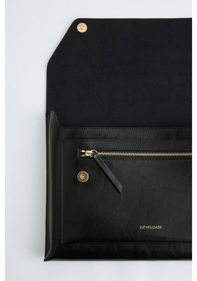 Lutvelizade Çanta 2534 Çok Gözlü Clutch Siyah Kadın Çanta
