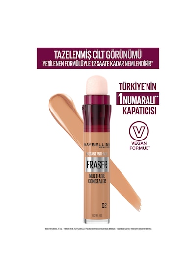 Maybelline New York Instant Eraser Kapatıcı 02 Nude