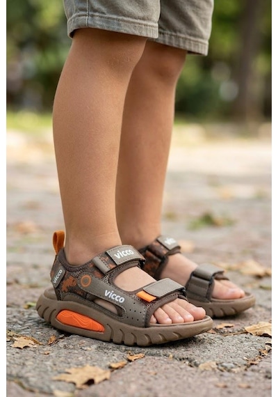 Vicco 332.p26y.179 Kahve Konan Hafif Rahat Erkek Çocuk Sandalet