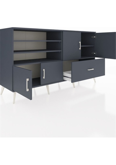 Hyperion Konsol 5 Raflı Tek Çekmeceli 4 Kapaklı 176x44x99 Antrasi Antrasit-antrasit Hyperion Konsol 5 Raflı Tek Çekmeceli 4 Kapaklı 176x44x99 Antrasi Antrasit-antrasit