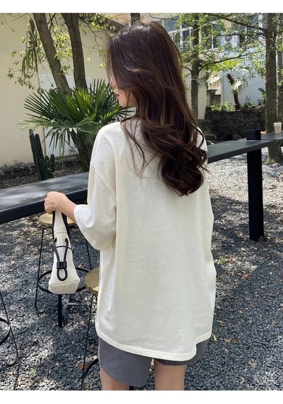 Holiday 1961 Baskılı Unisex Bej Oversize T-shirt Bej