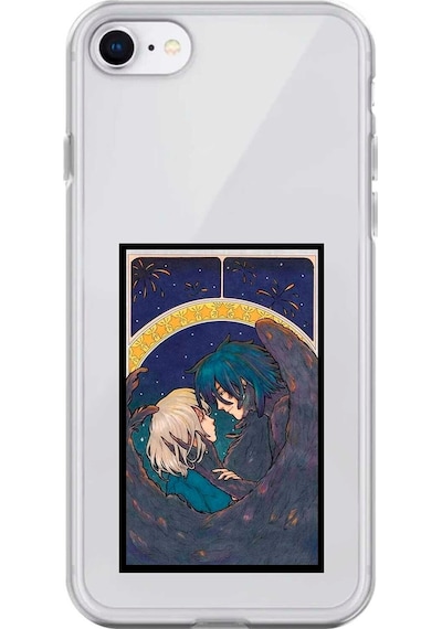 Apple Uyumlu iPhone 6s Plus Şeffaf Kılıf Howls Moving Castle Tasarımlı 3