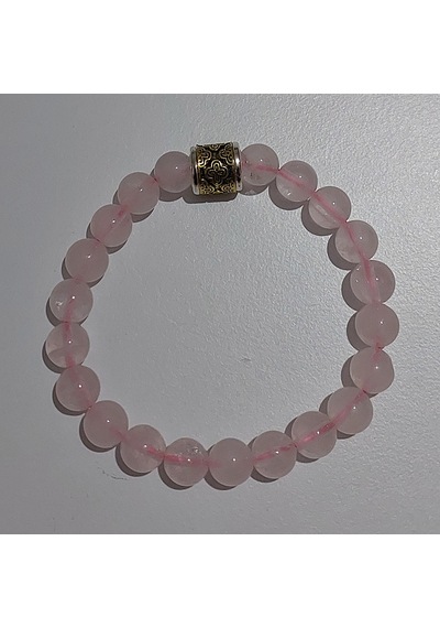 Orijinal Pembe Kuvars Bileklik - El Yapımı Zamak Ve Pirinç Detaylı Pembe