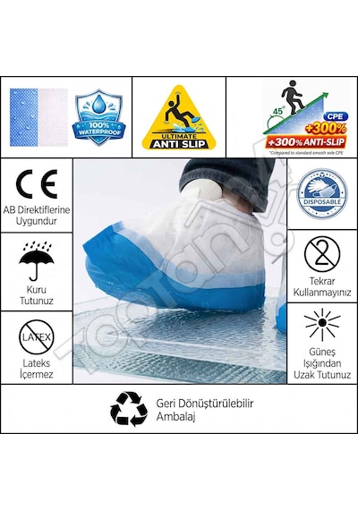 Gerçek Cpe Kaymaz Tabanlı Galoş K - 785 250 Adet