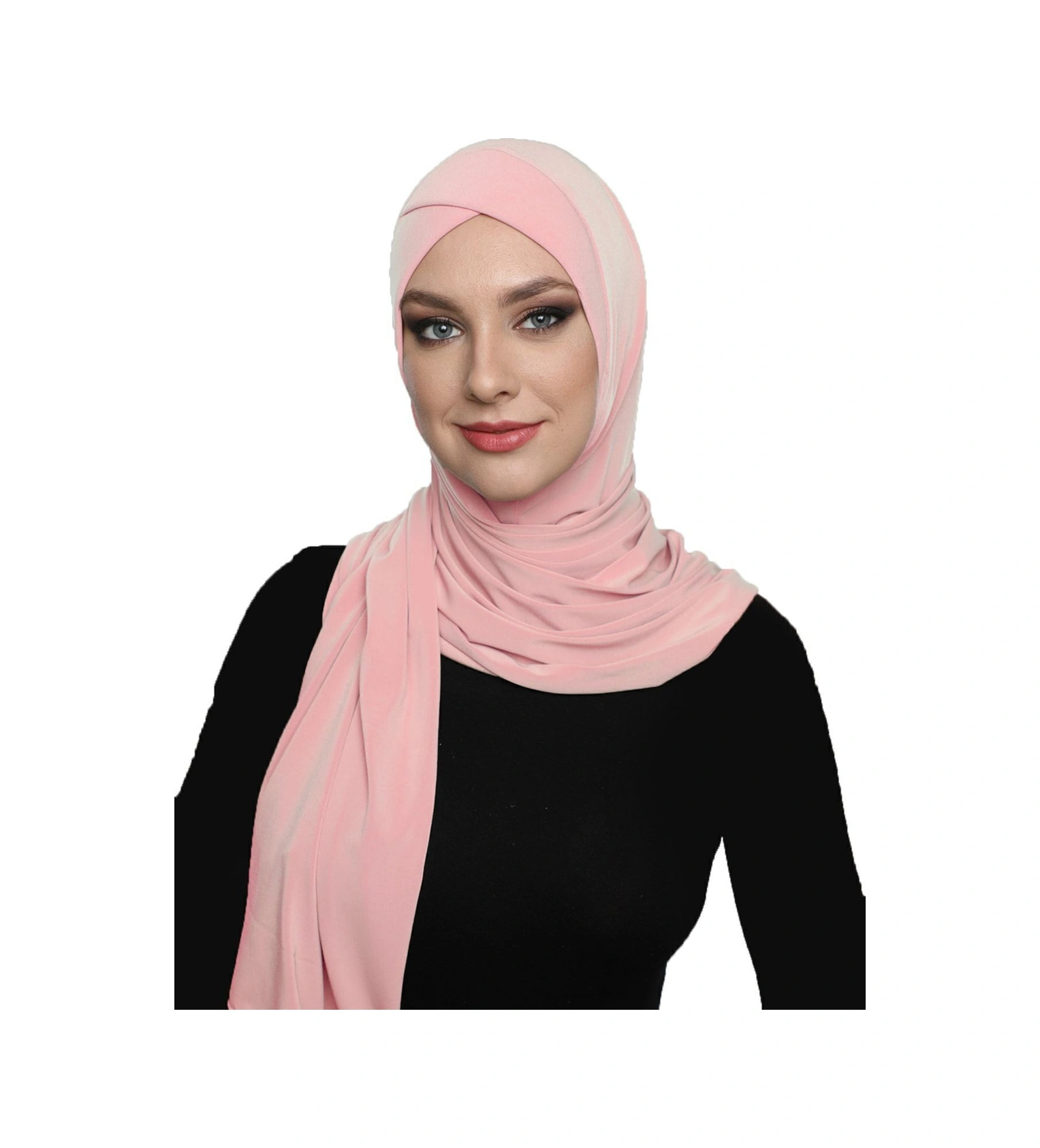 Elysianfidan Sarmalı Takmatik Pudra Hazır Türban Tesettür Bone Namaz Örtüsü Pudra