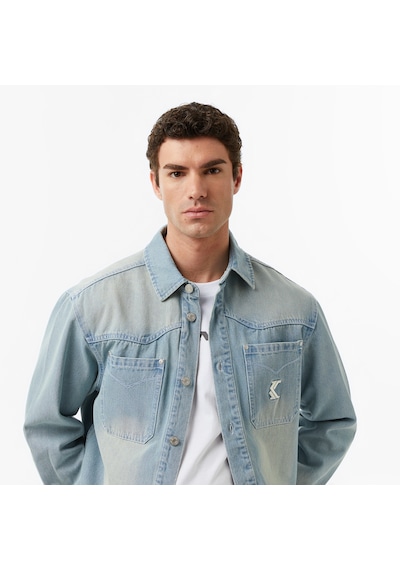 Karl Kani Og Western Denim Erkek Mavi Ceket Km253-007-1 Mavi