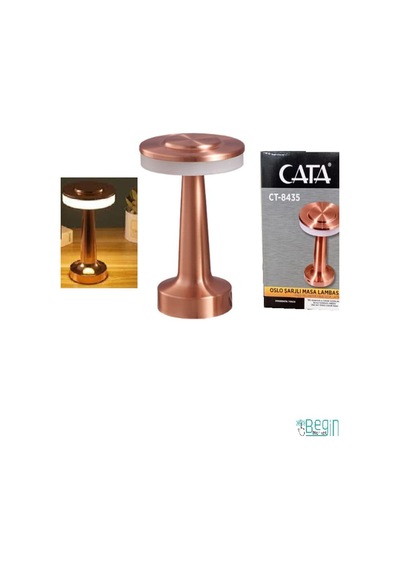 Rose Bakır Dokunmatik Şarjlı Led Masa Lambası Ct-8435,gold,80 X 125 Diğer